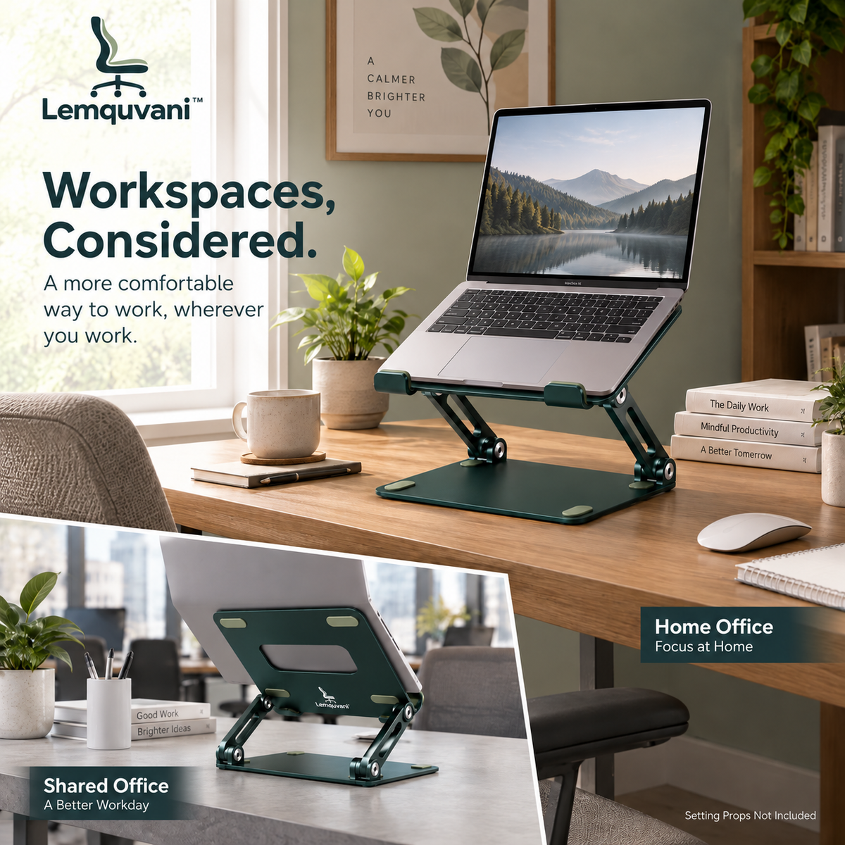 Lemquvani™ ErgoRise Adjustable Laptop Stand