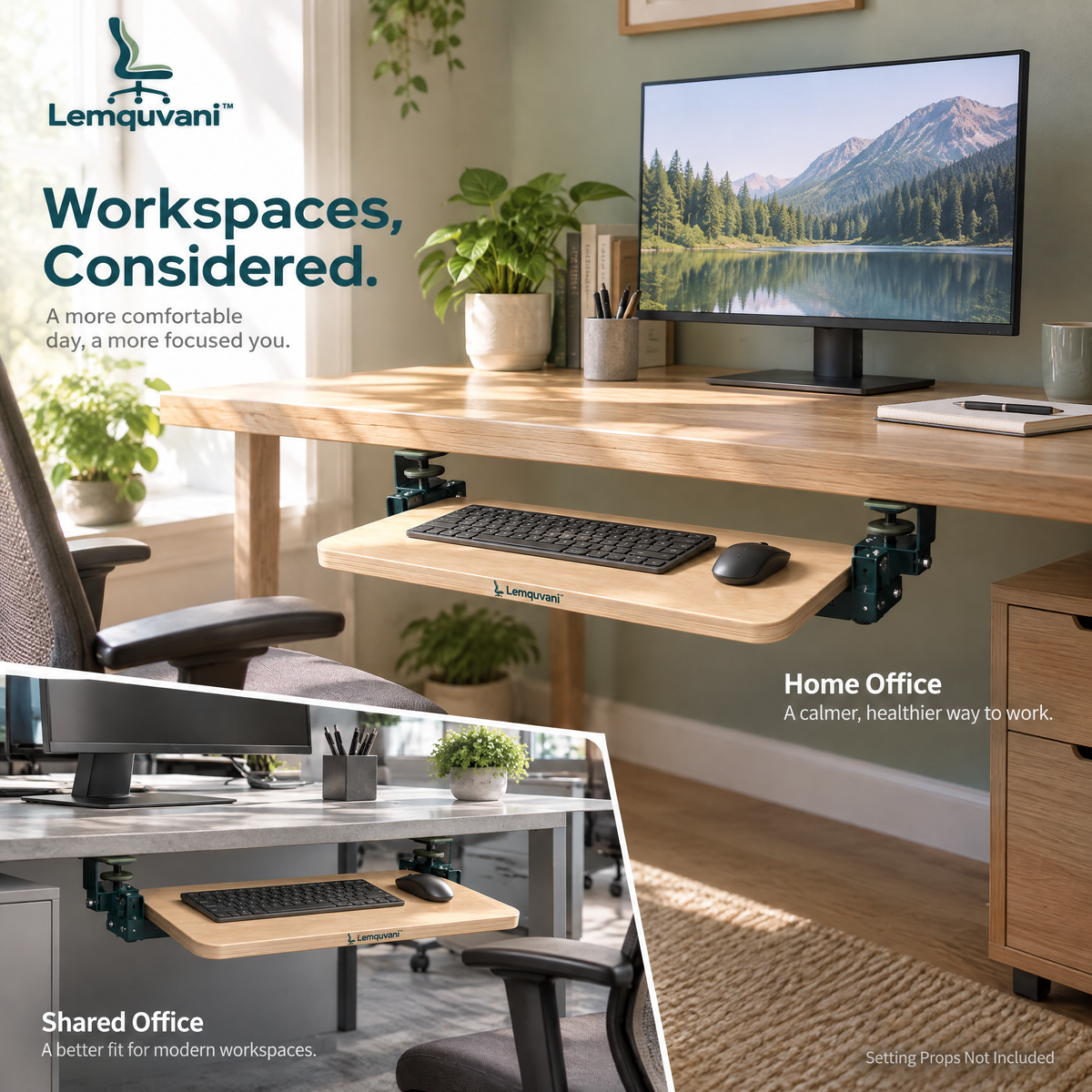 Lemquvani™ DeskGlide Keyboard Tray