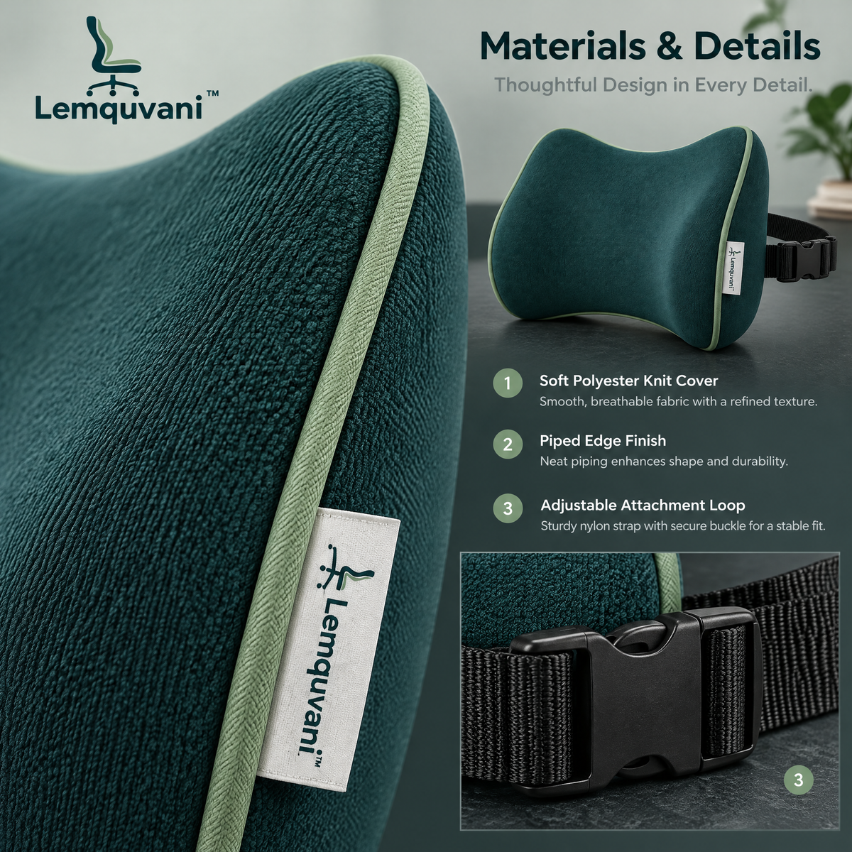 Lemquvani™ AlignForm Lumbar Support Cushion