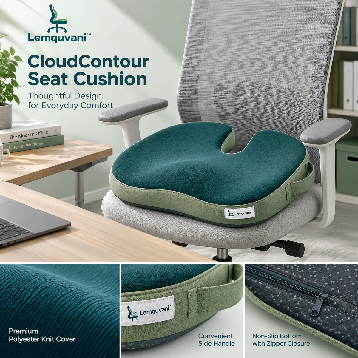 Lemquvani™ CloudContour Seat Cushion