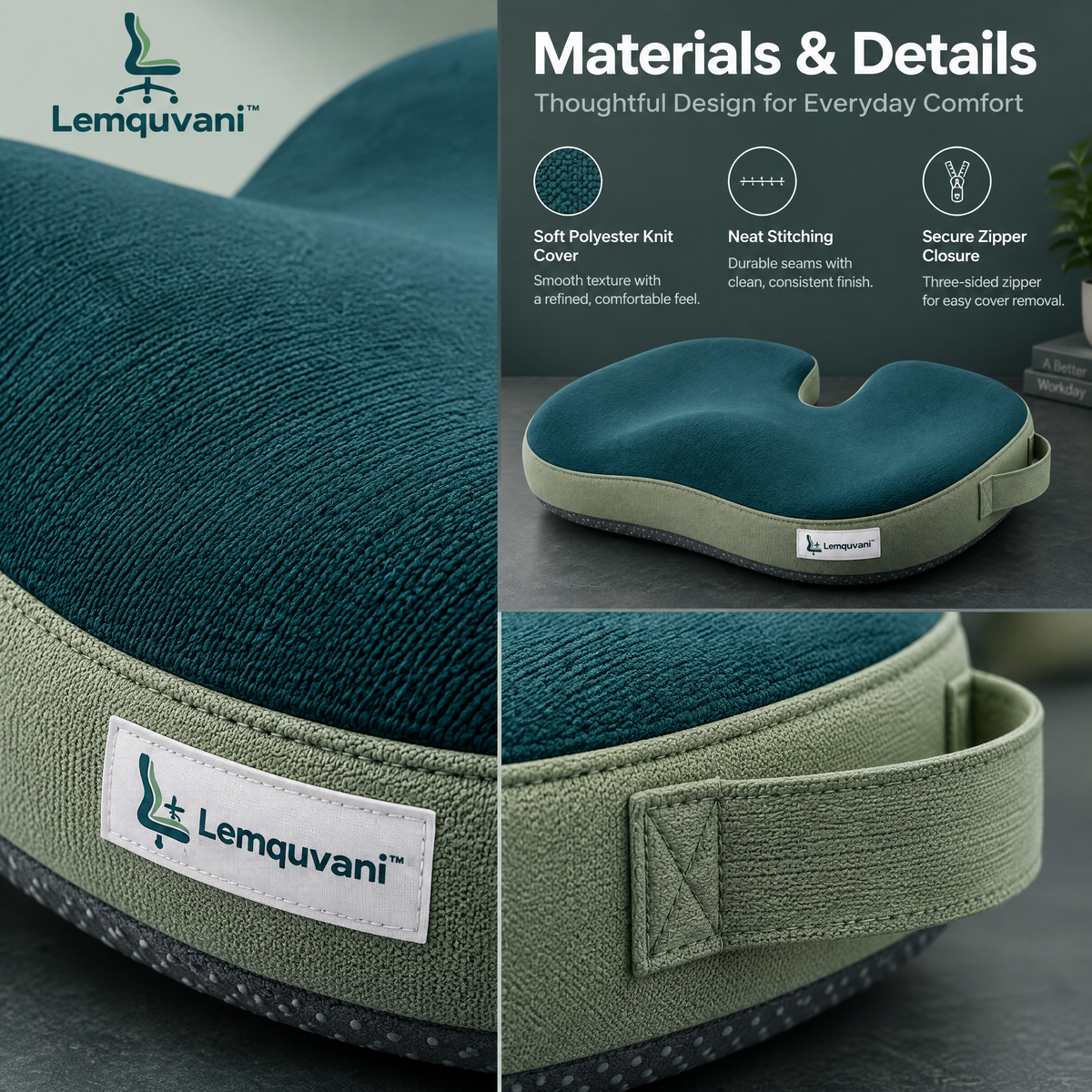 Lemquvani™ CloudContour Seat Cushion
