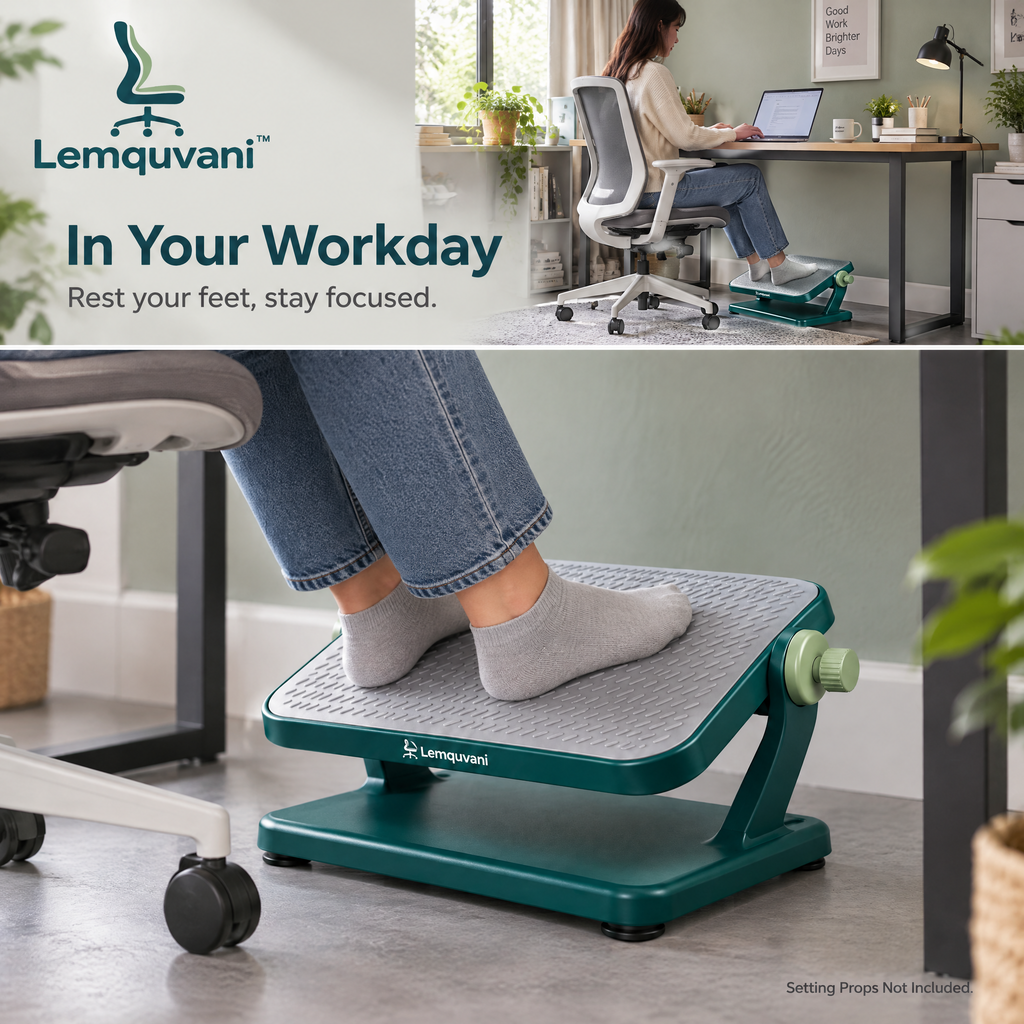 Lemquvani™ GlideRest Ergonomic Footrest