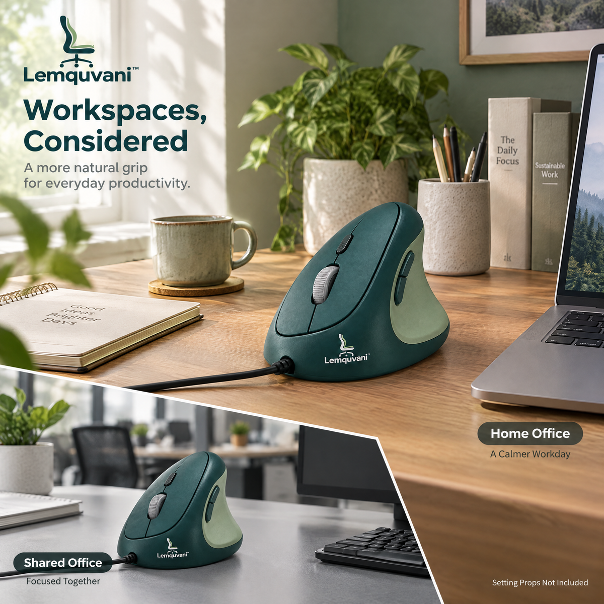 Lemquvani™ FlexGrip Vertical Mouse