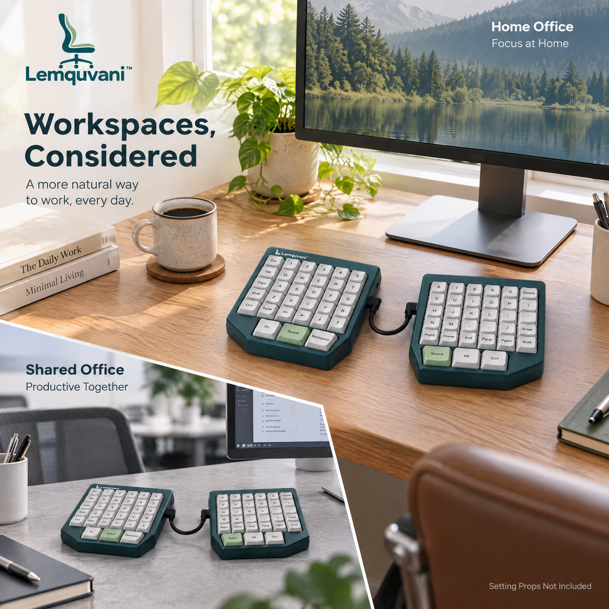 Lemquvani™ KeyFlow Split Keyboard