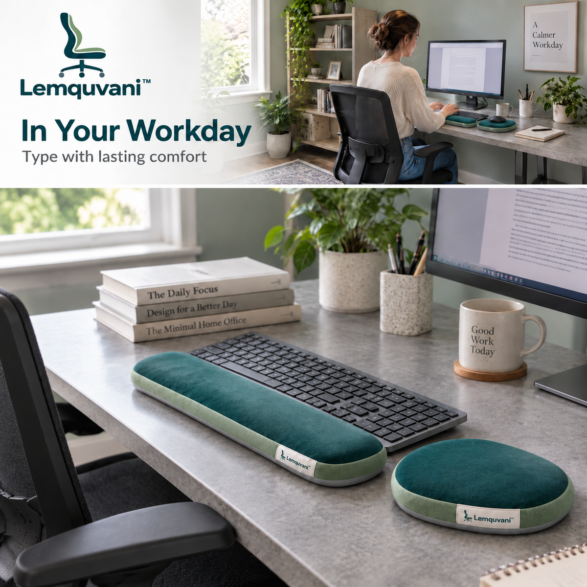 Lemquvani™ PalmEase Wrist Rest Set