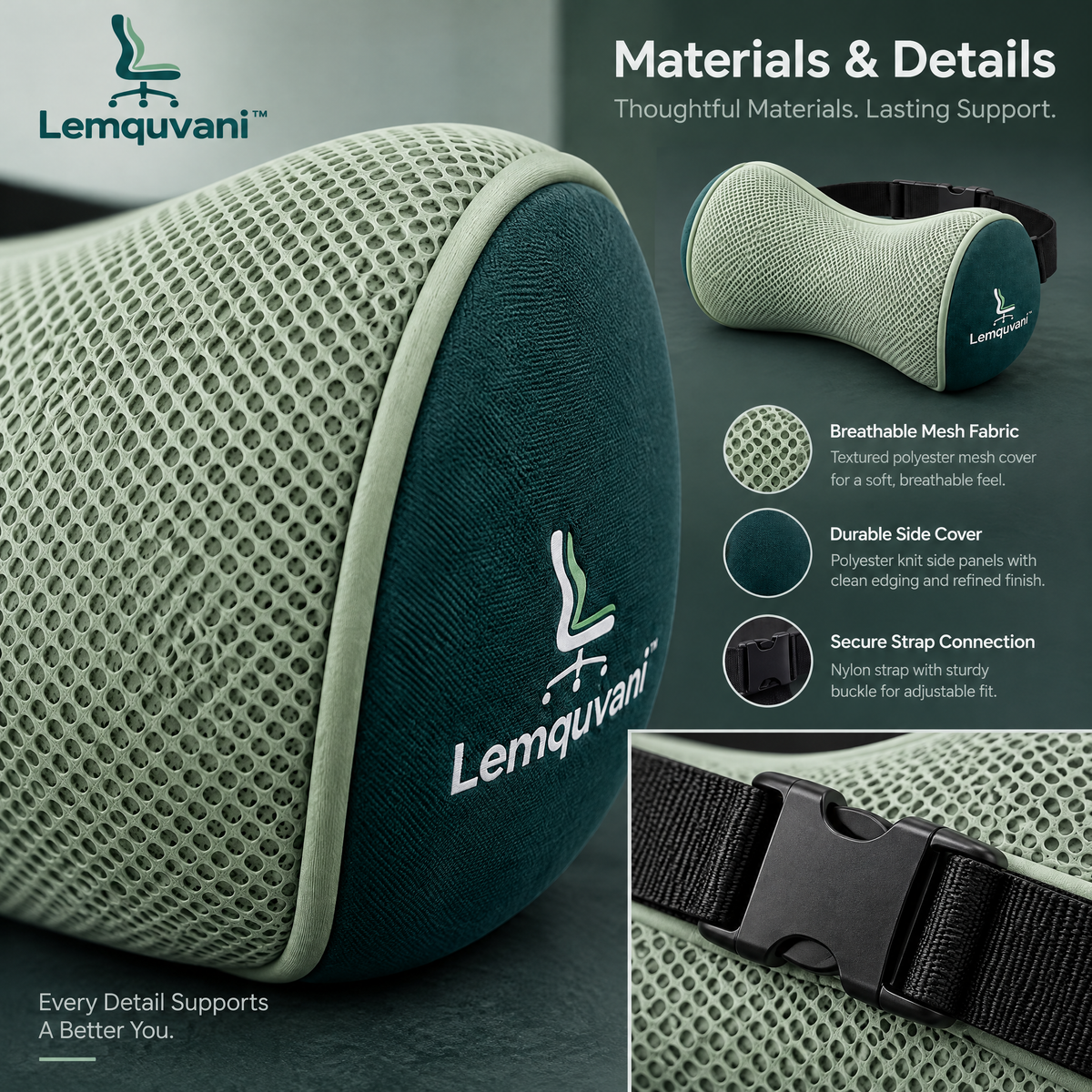Lemquvani™ NeckNest Cervical Support Pillow